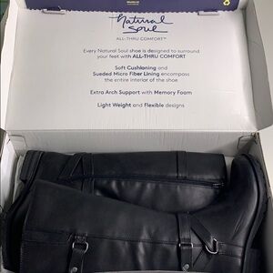 Natural Soul Black Bridget tall riding boot women’s size 6.5 new in box